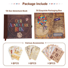 Load image into Gallery viewer, Our Adventure Book 146 Page Album Retro Style Travel Diary DIY Handmade Photo Album Scrapbook Retro Kraft Journal Children Gift