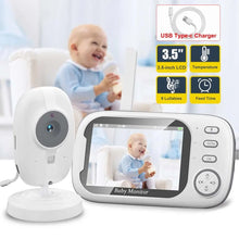 Load image into Gallery viewer, 3.5'' Video Baby Monitor 2.4G Mother Kid 2 Way Audio Talk Night Vision Security Cameras Video Surveillance Cam with Temperature