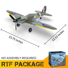 Load image into Gallery viewer, Volantex New Spitfire RC Plane EPP 400Mm Wingspan RC Fighter One Key Aerobatic 2.4G 4CH RTF Warbird Plane