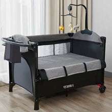 Load image into Gallery viewer, MOEYE Baby Bed Portable Baby Cribs with Diaper Table Baby Sleep Cradle Multifunctional Playpen Crib