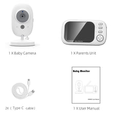 Load image into Gallery viewer, 3.5'' Video Baby Monitor 2.4G Mother Kid 2 Way Audio Talk Night Vision Security Cameras Video Surveillance Cam with Temperature