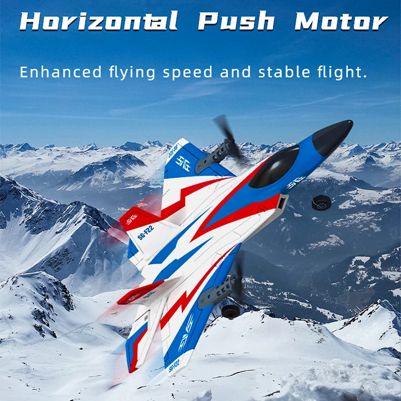 F22 RC Foam Plane 4 Channels 6G Auto Stabilization with 4K Camera Stunt Remote Control Airplanes Aircraft Toys for Children