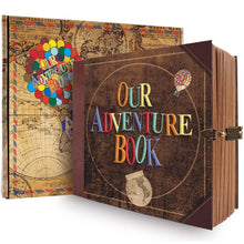 Load image into Gallery viewer, Our Adventure Book 146 Page Album Retro Style Travel Diary DIY Handmade Photo Album Scrapbook Retro Kraft Journal Children Gift