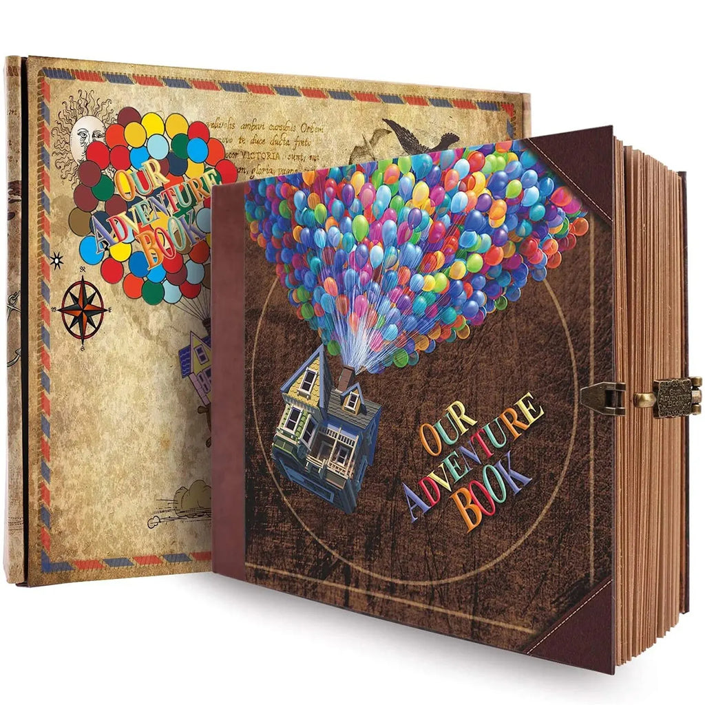 Our Adventure Book 146 Page Album Retro Style Travel Diary DIY Handmade Photo Album Scrapbook Retro Kraft Journal Children Gift