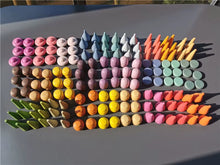 Load image into Gallery viewer, Children Rainbow Wood Blocks Loose Parts Toy Mushrooms Montessori Wooden Droplets Jigsaw