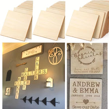 Load image into Gallery viewer, 10Pcs Wood Square 4X4In Blank Wood Sheet for Crafts, Thin Unfinished Wood Squares for Wood Burning Painting Staining Wood Engrav