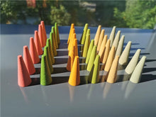 Load image into Gallery viewer, Children Rainbow Wood Blocks Loose Parts Toy Mushrooms Montessori Wooden Droplets Jigsaw