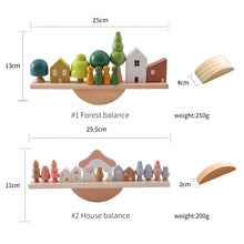 Load image into Gallery viewer, Montessori Sensory Toys Stacking Toys for Baby Forest Houses Replica Wooden Forest Blocks Early Childhood Education Game Gift