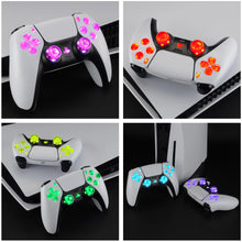 Load image into Gallery viewer, Multi-Colors Luminated Dpad Thumbstick Share Home Face Buttons, DTF V3 LED Kit for PS5 Controller BDM-010 &amp; BDM-020