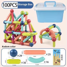Load image into Gallery viewer, Magnetic Constructor Blocks Set Toys for Kids Magnet Stick Rod Building Blocks Montessori Educational Toys for Children Boy Girl