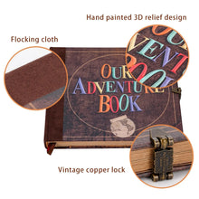 Load image into Gallery viewer, Our Adventure Book 146 Page Album Retro Style Travel Diary DIY Handmade Photo Album Scrapbook Retro Kraft Journal Children Gift