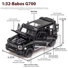 Load image into Gallery viewer, 1/32 G700 Alloy Car Model Simulation Toy Diecast Vehicles Off-Road SUV with Sound N Light Collectible Kids' Gift 1/32 G700 Alloy