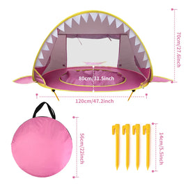 Baby Beach Tent Uv-Protecting Sunshelter with a Pool Baby Kids Beach Tent Pop up Portable Shade Pool UV Protection Sun Shelter