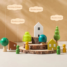Load image into Gallery viewer, Montessori Sensory Toys Stacking Toys for Baby Forest Houses Replica Wooden Forest Blocks Early Childhood Education Game Gift