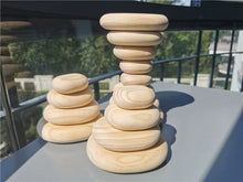 Load image into Gallery viewer, Children Rainbow Wood Blocks Loose Parts Toy Mushrooms Montessori Wooden Droplets Jigsaw