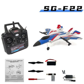 F22 RC Foam Plane 4 Channels 6G Auto Stabilization with 4K Camera Stunt Remote Control Airplanes Aircraft Toys for Children
