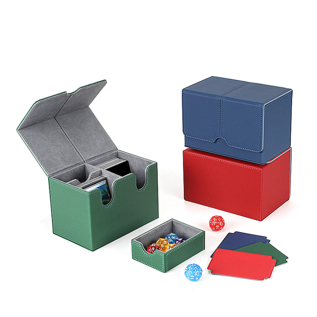 Trading Card Deck Box Holds 160 Cards Sleeved Card Storage Box Cards Organizer for Card Collectible Card Baseball Card