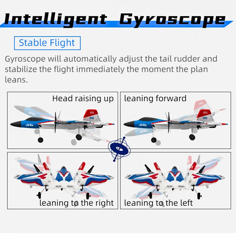 F22 RC Foam Plane 4 Channels 6G Auto Stabilization with 4K Camera Stunt Remote Control Airplanes Aircraft Toys for Children