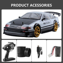 Load image into Gallery viewer, EBORUI RC Car 1:10 4WD AE86 RC Sport Racing Drift Car 70Km/H High Speed Remote Control Car + Extra Drift Tires Drift Car RTR