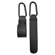 Load image into Gallery viewer, Convenient Baby Stroller Hooks Clips Stroller Accessories Aluminum Alloy Carabiner for Hanging Diaper Bags PU Leather