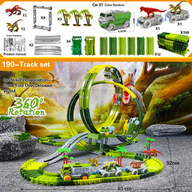 Children Electric Track Toy Car Dinosaur Car Kids Educational Toys Track Car Train Toys for Children Birthday Gift