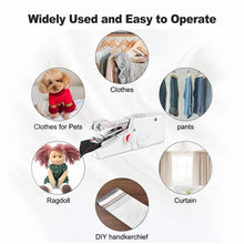 Load image into Gallery viewer, Mini Handheld Sewing Machine, Quick Sewing Portable Sewing Machine, Portable Sewing Machine Suitable for Home - White
