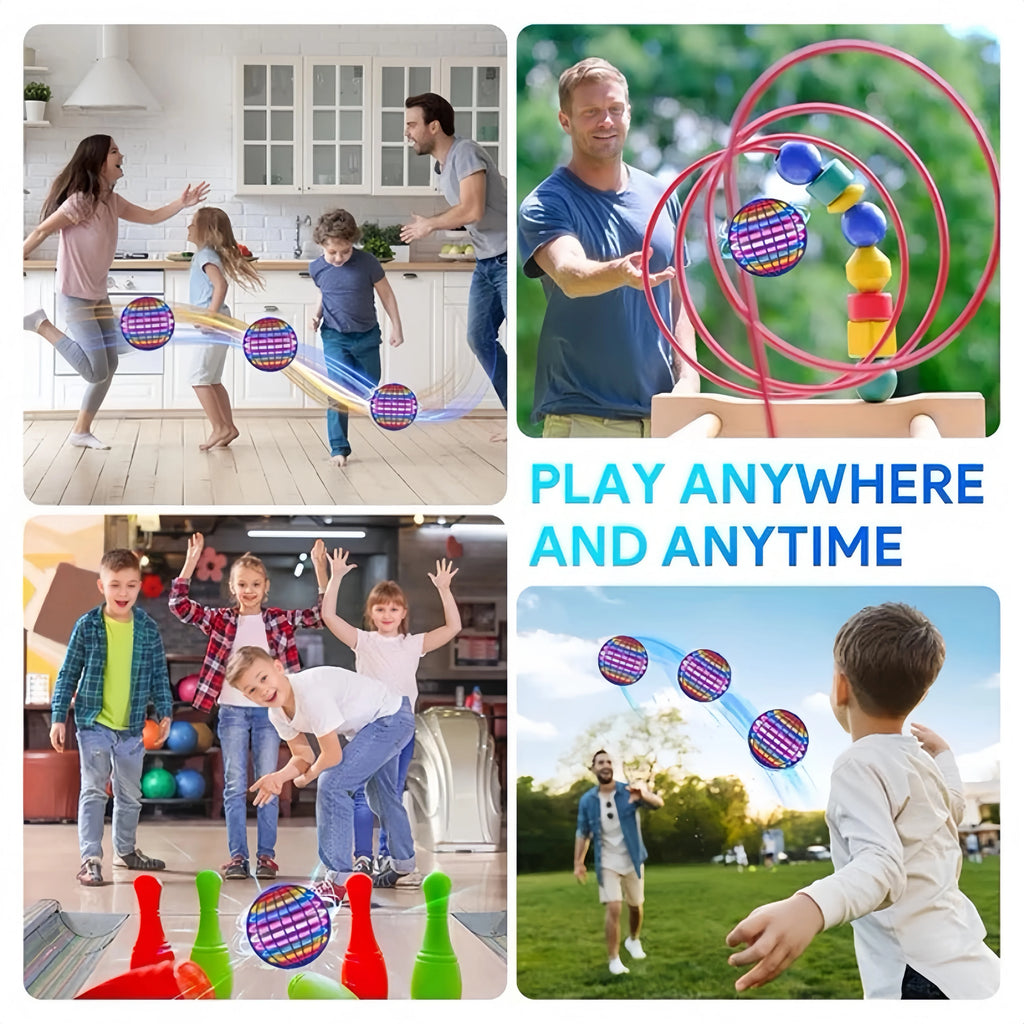 Flying Ball Boomerang Flyorb Magic with LED Lights Drone Hover Ball Fly Nova Orb Flying Spinner Fidget Toys Children Family Gift