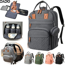 Load image into Gallery viewer, Diaper Bag Backpack Baby Essentials Travel Tote Multifunction Waterproof with Changing Station Pad Stroller Straps Big for Mommy