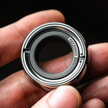 Load image into Gallery viewer, Fidget Spinner Gyros Cope Ratchet Magnetic Machinist C Section Ring Toy Decompression EDC Black Technology Adult Toys