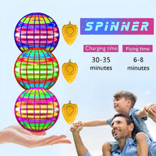 Load image into Gallery viewer, Flying Ball Suspension Color LED Automatic Boomerang Ball Black Tech Magic Ball Flying Toys Gyroscopic Anti-Gravity for Children