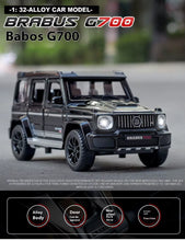 Load image into Gallery viewer, 1/32 G700 Alloy Car Model Simulation Toy Diecast Vehicles Off-Road SUV with Sound N Light Collectible Kids' Gift 1/32 G700 Alloy