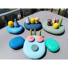 Load image into Gallery viewer, Children Rainbow Wood Blocks Loose Parts Toy Mushrooms Montessori Wooden Droplets Jigsaw