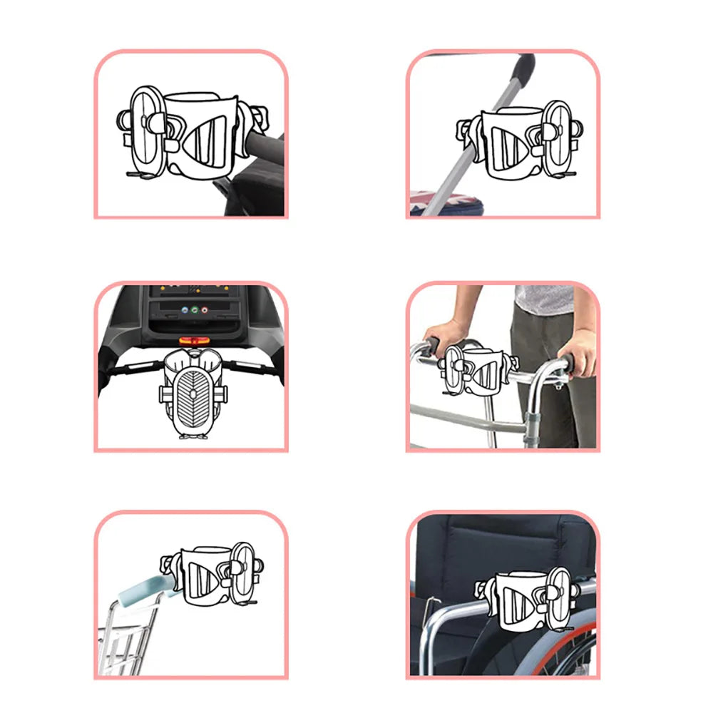 Cup Holder for Stroller Phone Support Outing Travel Universal Pram Kids Bicycle Baby Stroller Accessories Anti-Slip Design 1Pc