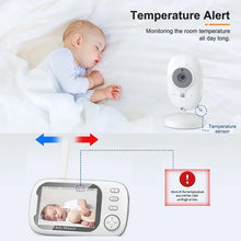 Load image into Gallery viewer, 3.5'' Video Baby Monitor 2.4G Mother Kid 2 Way Audio Talk Night Vision Security Cameras Video Surveillance Cam with Temperature