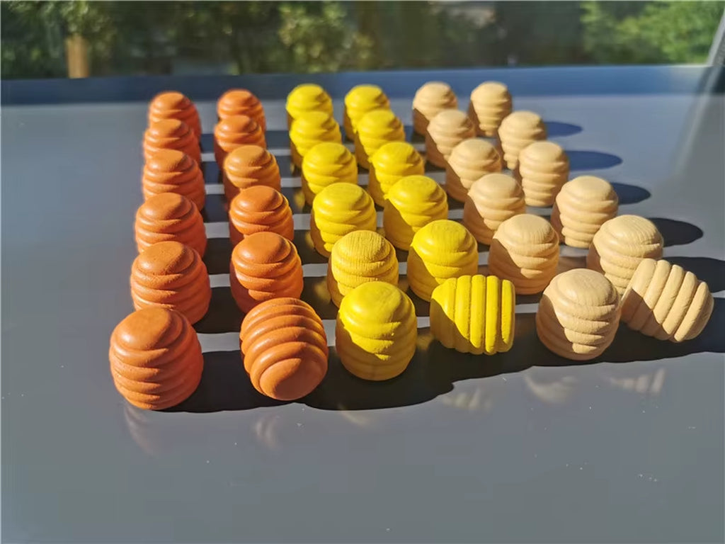 Children Rainbow Wood Blocks Loose Parts Toy Mushrooms Montessori Wooden Droplets Jigsaw