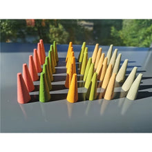Load image into Gallery viewer, Children Rainbow Wood Blocks Loose Parts Toy Mushrooms Montessori Wooden Droplets Jigsaw