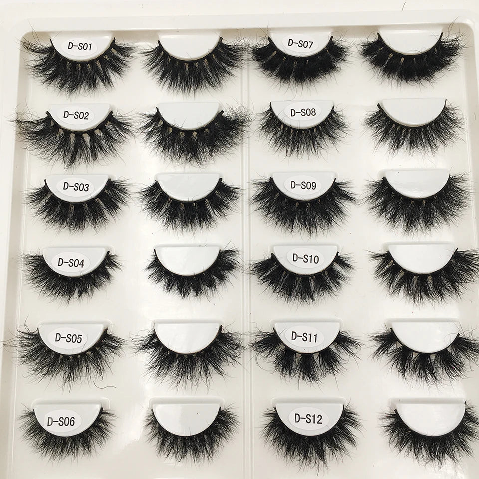 Mink Lashes Wholesale 5/10/50 Pairs Fluffy Real Mink Hair Natural Eyelashes Wholesale Short Wispy Mink Eyelashes Bulk