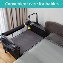 Load image into Gallery viewer, MOEYE Baby Bed Portable Baby Cribs with Diaper Table Baby Sleep Cradle Multifunctional Playpen Crib