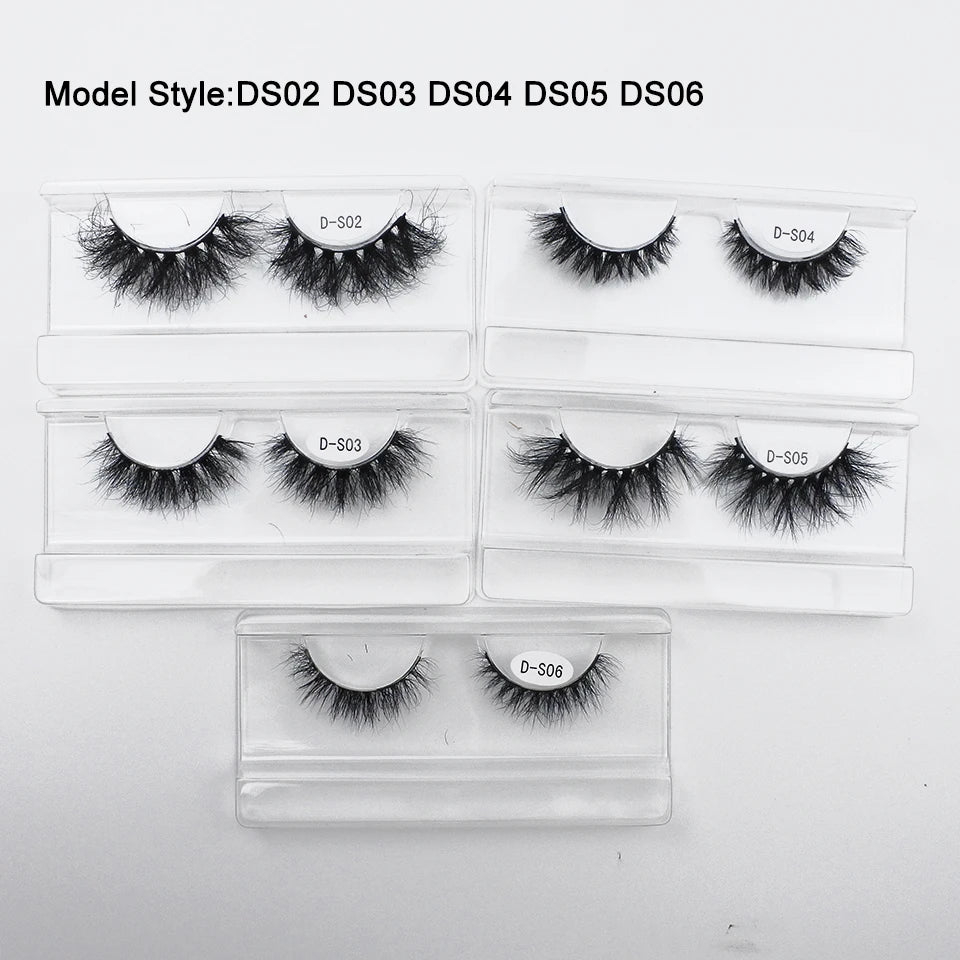 Mink Lashes Wholesale 5/10/50 Pairs Fluffy Real Mink Hair Natural Eyelashes Wholesale Short Wispy Mink Eyelashes Bulk
