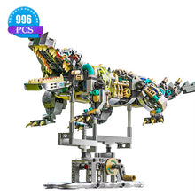 Load image into Gallery viewer, Mechanical Shark Building Set, Shark Sea Life Building Blocks Set with Display Stand and Lights, Block Gift for Kids and Adults