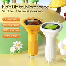 Load image into Gallery viewer, Microscope for Kids Pocket Portable 2 Inch IPS Screen 1000X Handheld Digital Microscopes with 8 Adjustable LED Lights