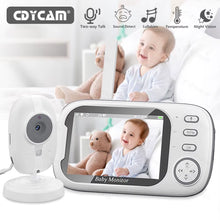 Load image into Gallery viewer, New 3.5 Inch Wireless Video Baby Monitor Night Vision Temperature Monitoring 2 Way Audio Talk Baby Nanny Security Camera