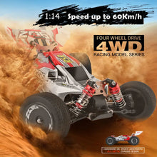 Load image into Gallery viewer, 144001 1:14 RC Racing Car 65Km/H 2.4G Remote Control High Speed Off-Road Drift Shock Absorption Adult Boys Toys Kids Gift