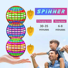 Load image into Gallery viewer, Flying Ball Boomerang Flyorb Magic with LED Lights Drone Hover Ball Fly Nova Orb Flying Spinner Fidget Toys Children Family Gift