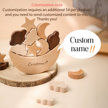 Load image into Gallery viewer, Montessori Wooden Toys for Baby Stars Moon Balance Blocks Board Games Educational Toys Children Stacking High Blocks Constructor